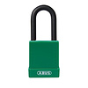 Aluminium safety padlock with green  cover 76/40 green