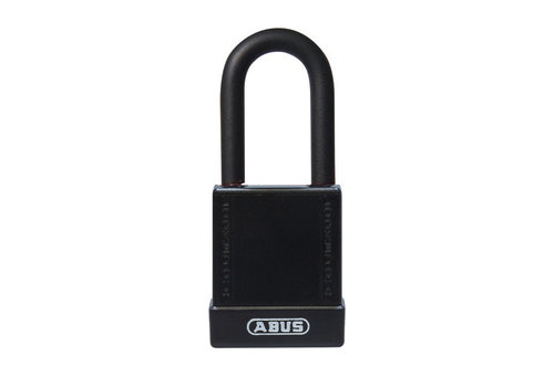Aluminium safety padlock with black  cover 76/40 black 