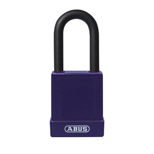 Aluminium safety padlock with purple  cover 76/40 purple 