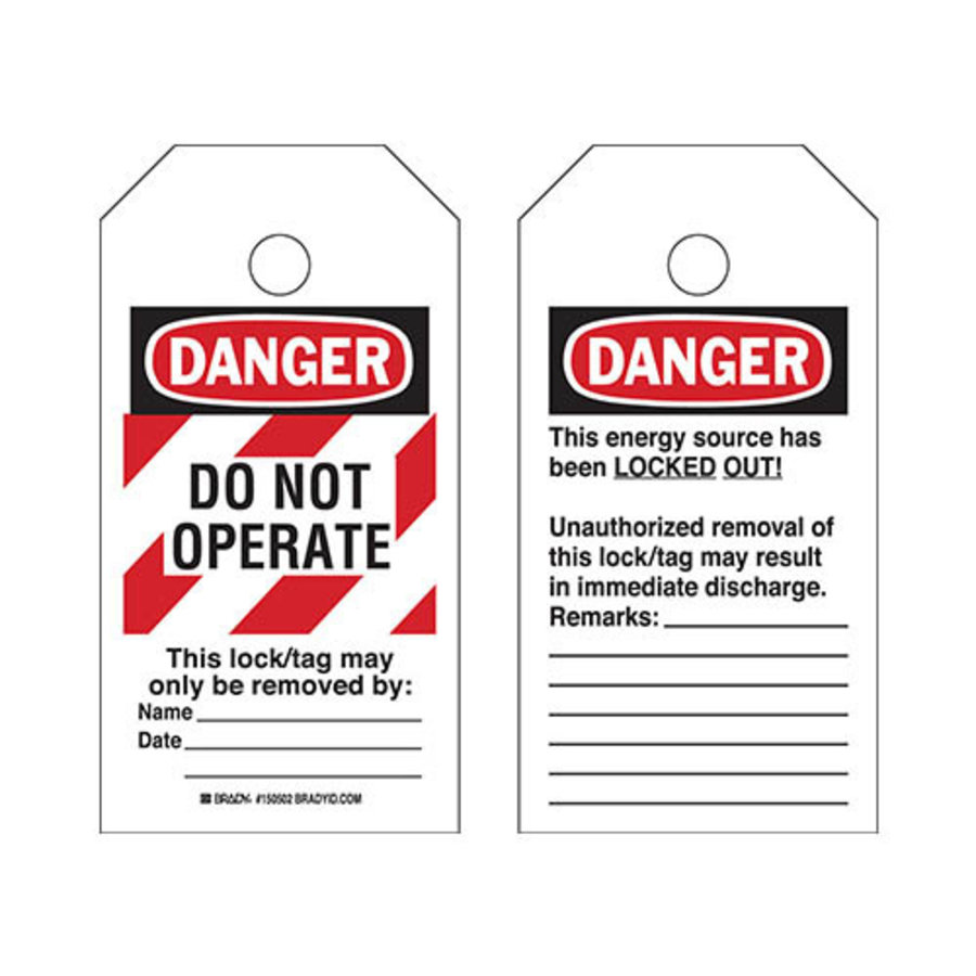 RipTag Safety tags "Do Not Operate" on a roll