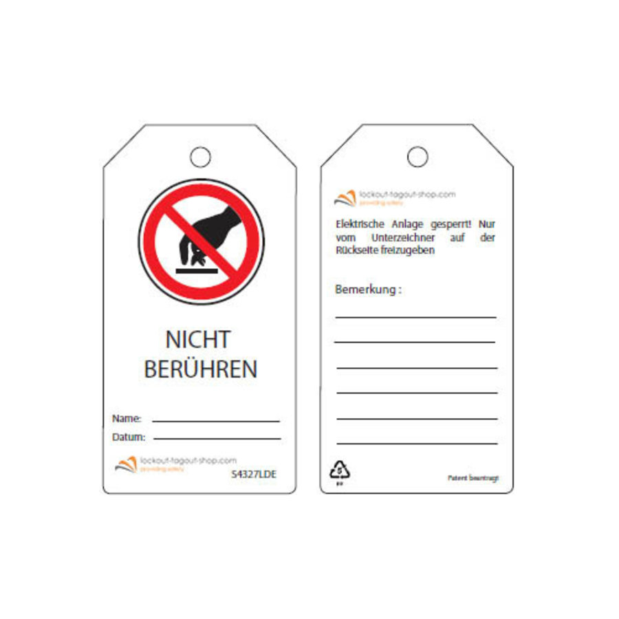 Rewritable Safety tags German Guardian Extreme (10 psc)