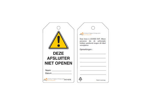 Rewritable Safety tags Dutch Guardian Extreme 