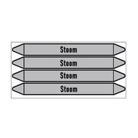 Pipe markers: Verzadigde stoom | Dutch | Steam