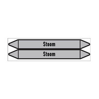 Pipe markers: Verzadigde stoom | Dutch | Steam