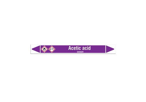 Pipe markers: Acetic acid | English | Acids and Alkalis 