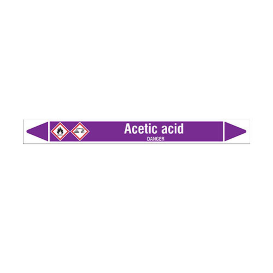 Pipe markers: Acetic acid | English | Acids and Alkalis