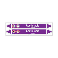 Pipe markers: Acetic acid | English | Acids and Alkalis