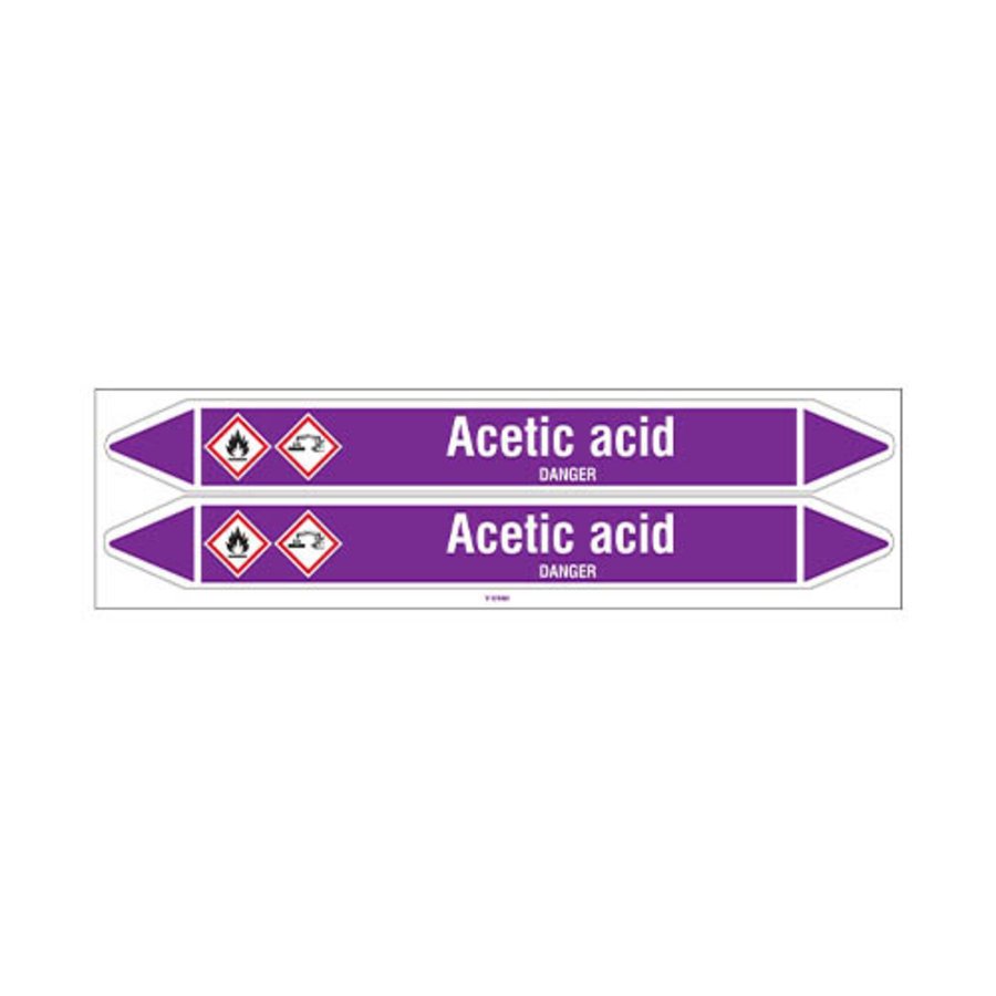 Pipe markers: Acetic acid | English | Acids and Alkalis