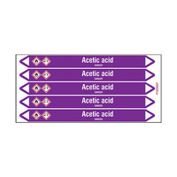 Pipe markers: Acetic acid | English | Acids and Alkalis