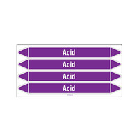 Pipe markers: Acid | English | Acids and Alkalis