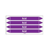 Pipe markers: Acid | English | Acids and Alkalis