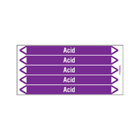 Pipe markers: Acid | English | Acids and Alkalis