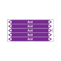 Pipe markers: Acid | English | Acids and Alkalis