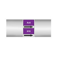 Pipe markers: Acid | English | Acids and Alkalis