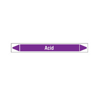 Pipe markers: Acid | English | Acids and Alkalis