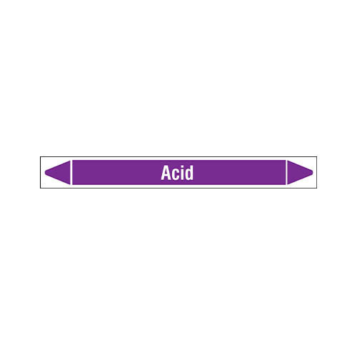 Pipe markers: Acid | English | Acids and Alkalis 