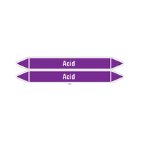 Pipe markers: Acid | English | Acids and Alkalis