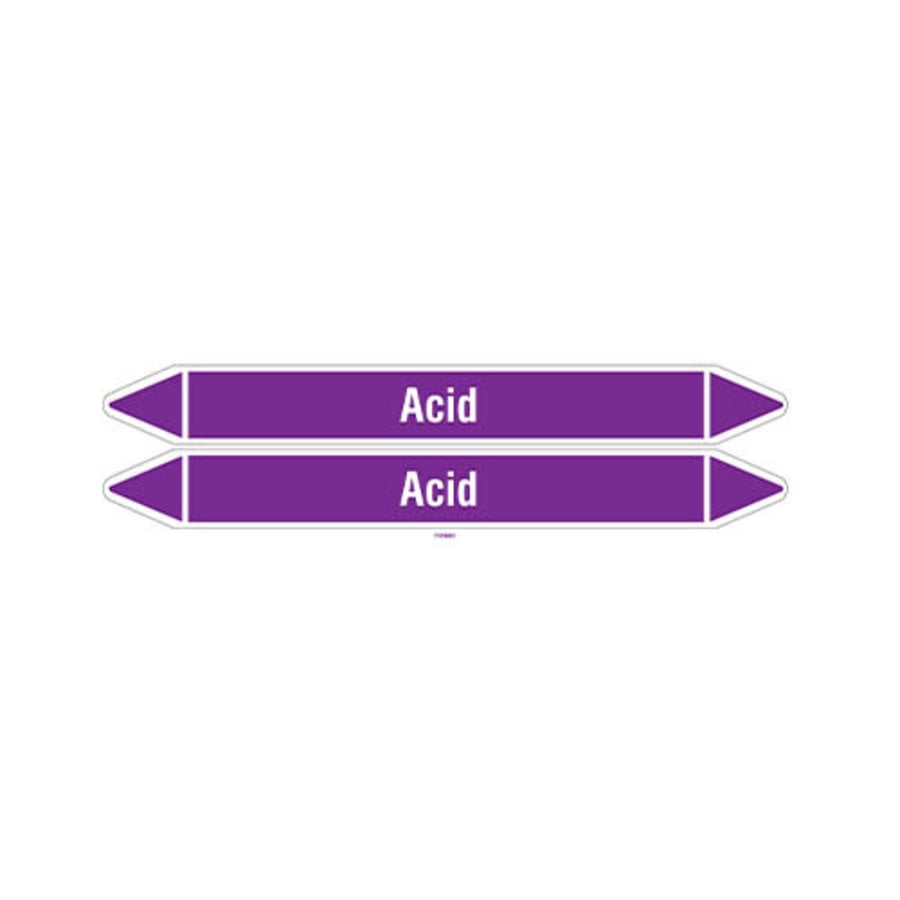 Pipe markers: Acid | English | Acids and Alkalis