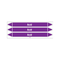 Pipe markers: Acid | English | Acids and Alkalis