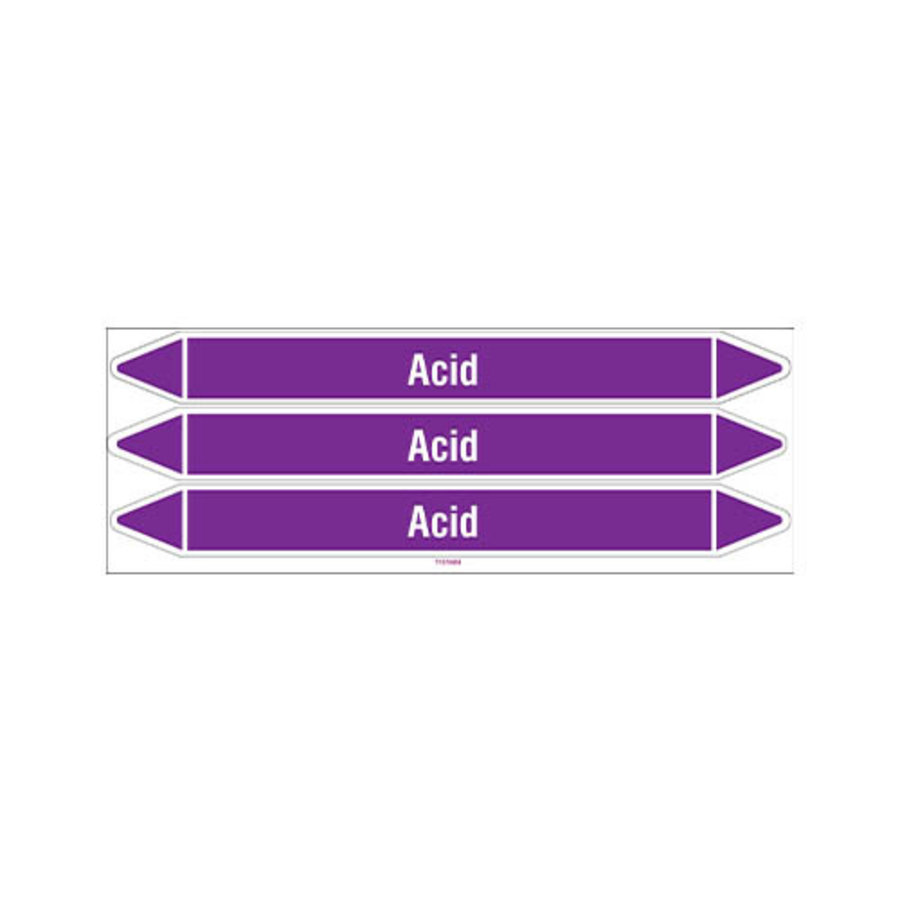 Pipe markers: Acid | English | Acids and Alkalis