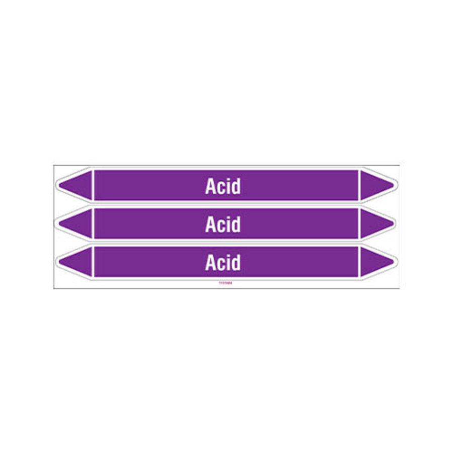 Pipe markers: Acid | English | Acids and Alkalis