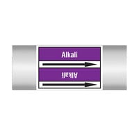 Pipe markers: Alkali | English | Acids and Alkalis