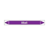 Pipe markers: Alkali | English | Acids and Alkalis