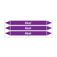 Pipe markers: Alkali | English | Acids and Alkalis