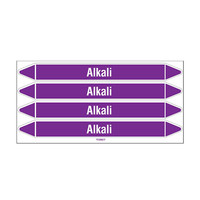 Pipe markers: Alkali | English | Acids and Alkalis