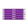 Brady Pipe markers: Alkali | English | Acids and Alkalis