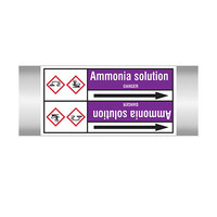 Pipe markers: Ammonia solution | English | Acids and Alkalis