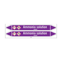 Pipe markers: Ammonia solution | English | Acids and Alkalis