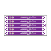 Pipe markers: Ammonia solution | English | Acids and Alkalis