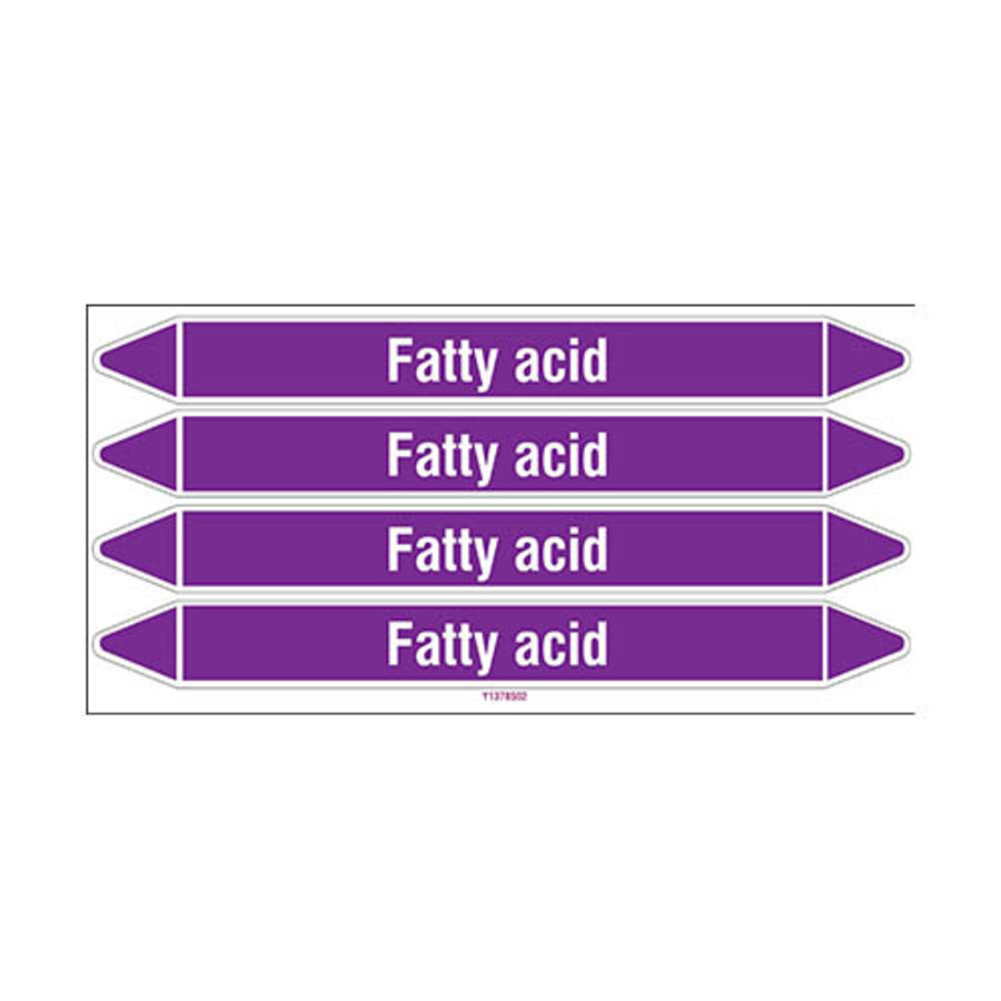 Pipe markers: Fatty acid | English | Acids and Alkalis