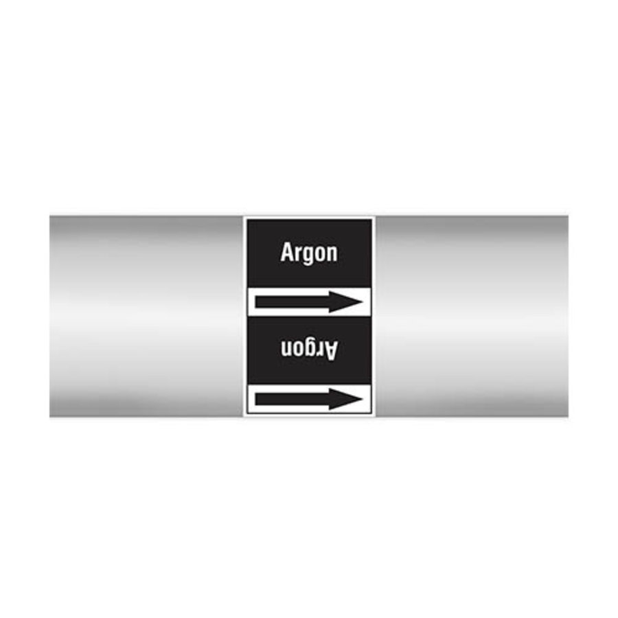 Pipe markers: Argon | Dutch | Non flammable liquids