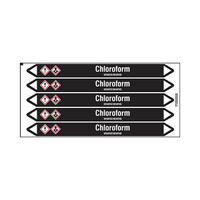 Pipe markers: Chloroform | Dutch | Non flammable liquids
