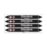 Pipe markers: Chloroform | Dutch | Non flammable liquids