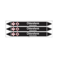 Pipe markers: Chloroform | Dutch | Non flammable liquids