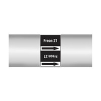 Pipe markers: Freon 21 | Dutch | Non flammable liquids