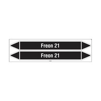 Pipe markers: Freon 21 | Dutch | Non flammable liquids