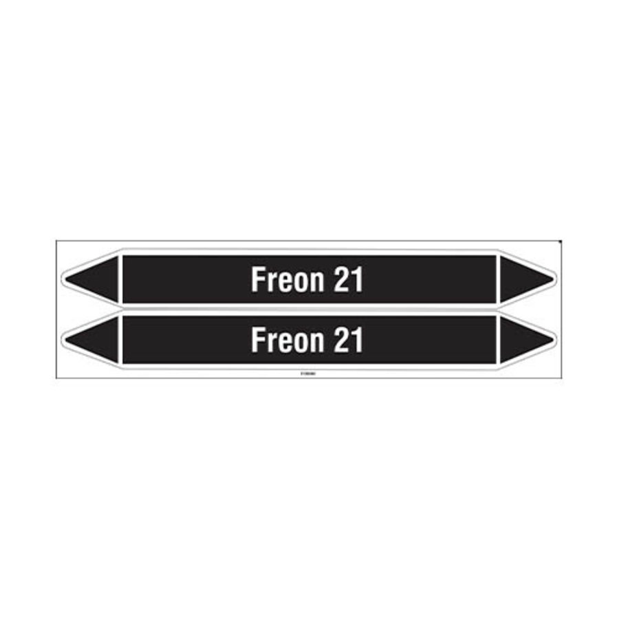 Pipe markers: Freon 21 | Dutch | Non flammable liquids