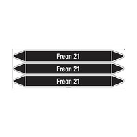 Pipe markers: Freon 21 | Dutch | Non flammable liquids