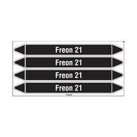 Pipe markers: Freon 21 | Dutch | Non flammable liquids