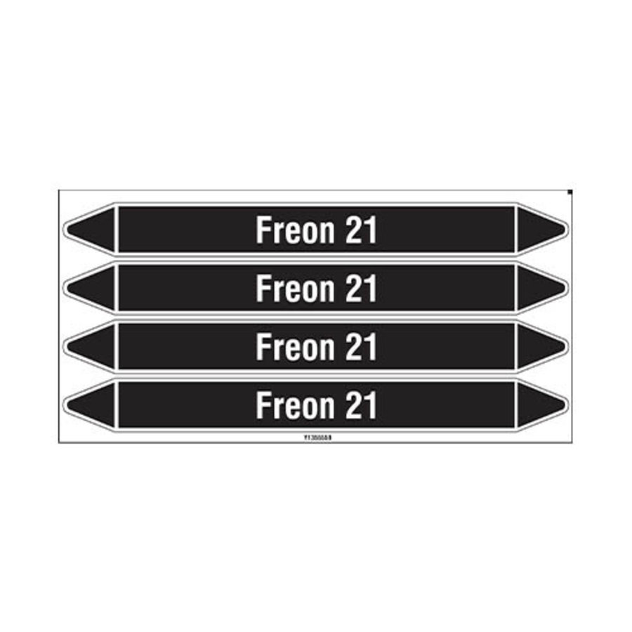 Pipe markers: Freon 21 | Dutch | Non flammable liquids