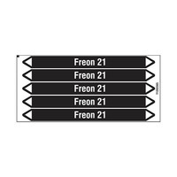 Pipe markers: Freon 21 | Dutch | Non flammable liquids