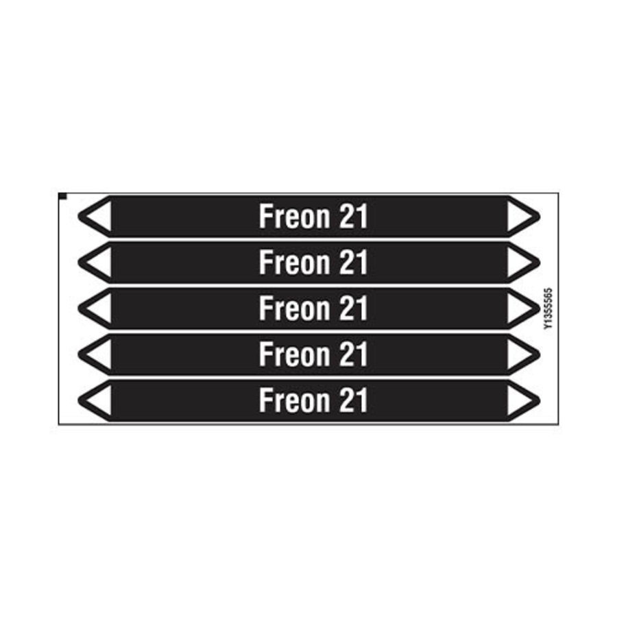 Pipe markers: Freon 21 | Dutch | Non flammable liquids