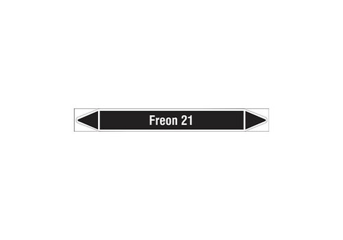 Pipe markers: Freon 21 | Dutch | Non flammable liquids 