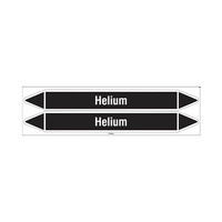 Pipe markers: Helium | Dutch | Non flammable liquids