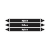 Pipe markers: Helium | Dutch | Non flammable liquids