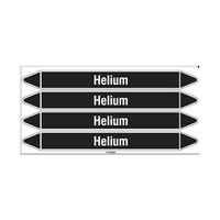 Pipe markers: Helium | Dutch | Non flammable liquids